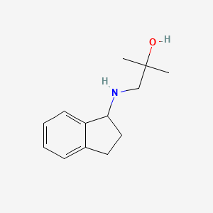 molecular formula C13H19NO B15264789 1-[(2,3-Dihydro-1H-inden-1-yl)amino]-2-methylpropan-2-ol 