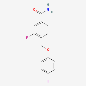 3-Fluoro-4-(4-iodophenoxymethyl)benzamide