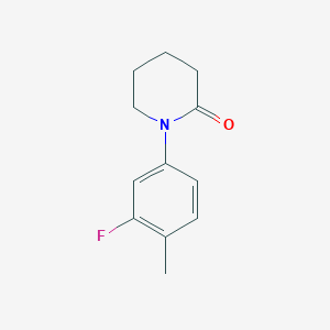 molecular formula C12H14FNO B15264809 1-(3-Fluoro-4-methylphenyl)piperidin-2-one 