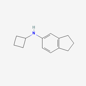 molecular formula C13H17N B15264811 N-cyclobutyl-2,3-dihydro-1H-inden-5-amine 