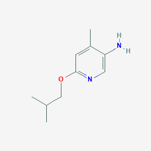 molecular formula C10H16N2O B15264812 4-Methyl-6-(2-methylpropoxy)pyridin-3-amine 