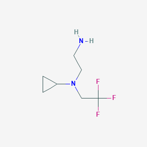 molecular formula C7H13F3N2 B1526482 N-(2-aminoethyl)-N-(2,2,2-trifluoroethyl)cyclopropanamine CAS No. 1249485-42-4