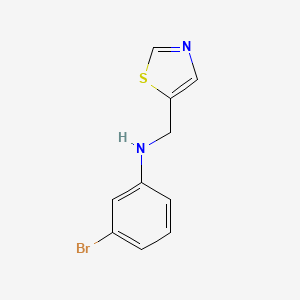 molecular formula C10H9BrN2S B15264861 3-bromo-N-(1,3-thiazol-5-ylmethyl)aniline 