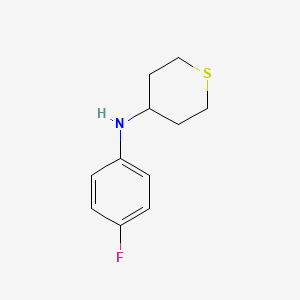 molecular formula C11H14FNS B15264871 N-(4-fluorophenyl)thian-4-amine 