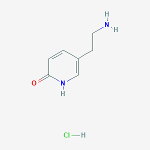 molecular formula C7H11ClN2O B15264922 5-(2-aminoethyl)-1H-pyridin-2-one;hydrochloride 
