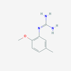 molecular formula C9H13N3O B15264946 1-(2-Methoxy-5-methylphenyl)guanidine 
