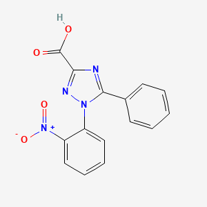 molecular formula C15H10N4O4 B15264953 1-(2-Nitrophenyl)-5-phenyl-1H-1,2,4-triazole-3-carboxylic acid 