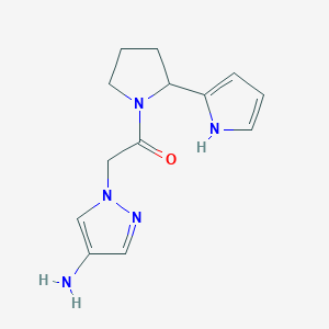 2-(4-amino-1H-pyrazol-1-yl)-1-[2-(1H-pyrrol-2-yl)pyrrolidin-1-yl]ethan-1-one