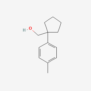 molecular formula C13H18O B15264968 [1-(4-Methylphenyl)cyclopentyl]methanol 