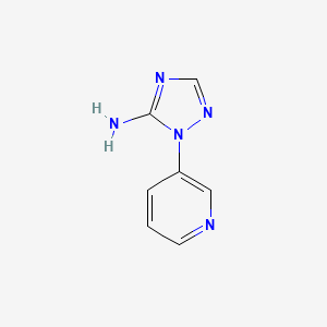 molecular formula C7H7N5 B15264982 1-(pyridin-3-yl)-1H-1,2,4-triazol-5-amine 