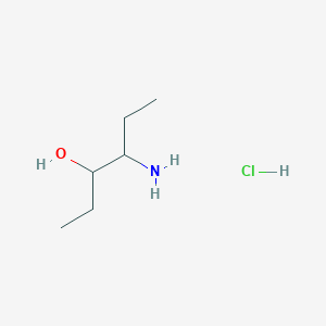 molecular formula C6H16ClNO B15264986 4-Aminohexan-3-ol hydrochloride 