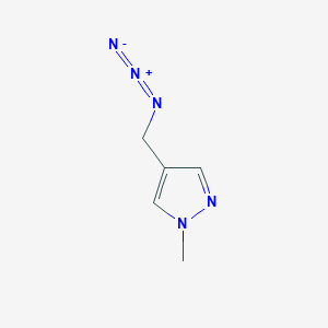 molecular formula C5H7N5 B1526501 4-(azidomethyl)-1-methyl-1H-pyrazole CAS No. 1248132-91-3