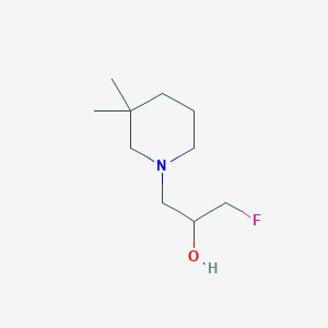 molecular formula C10H20FNO B15265031 1-(3,3-Dimethylpiperidin-1-yl)-3-fluoropropan-2-ol 