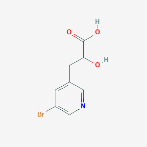 molecular formula C8H8BrNO3 B15265042 3-(5-Bromopyridin-3-yl)-2-hydroxypropanoic acid 