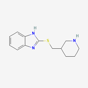 molecular formula C13H17N3S B15265051 2-((Piperidin-3-ylmethyl)thio)-1h-benzo[d]imidazole 