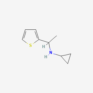 molecular formula C9H13NS B15265052 N-[1-(thiophen-2-yl)ethyl]cyclopropanamine 