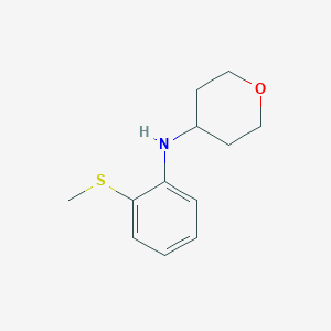 molecular formula C12H17NOS B15265056 N-[2-(Methylsulfanyl)phenyl]oxan-4-amine 