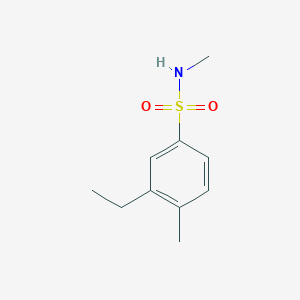 molecular formula C10H15NO2S B15265063 3-Ethyl-N,4-dimethylbenzene-1-sulfonamide 