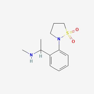 molecular formula C12H18N2O2S B15265070 2-(2-(1-(Methylamino)ethyl)phenyl)isothiazolidine 1,1-dioxide 