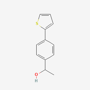 molecular formula C12H12OS B15265071 1-[4-(Thiophen-2-yl)phenyl]ethan-1-ol CAS No. 35216-04-7