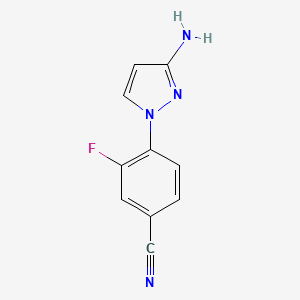4-(3-amino-1H-pyrazol-1-yl)-3-fluorobenzonitrile