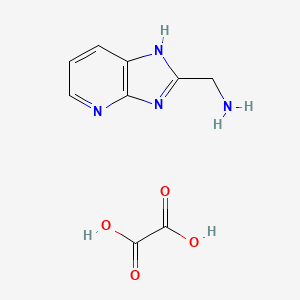 molecular formula C9H10N4O4 B15265084 3H-Imidazo[4,5-b]pyridin-2-ylmethanamine,oxalicacid 