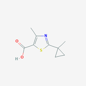molecular formula C9H11NO2S B15265131 4-Methyl-2-(1-methylcyclopropyl)-1,3-thiazole-5-carboxylic acid 