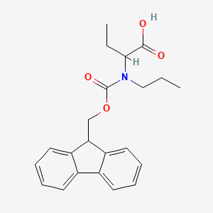 molecular formula C22H25NO4 B15265140 2-({[(9H-fluoren-9-yl)methoxy]carbonyl}(propyl)amino)butanoic acid 
