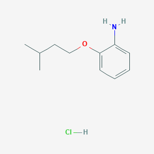 molecular formula C11H18ClNO B15265156 2-(3-Methylbutoxy)aniline hydrochloride 