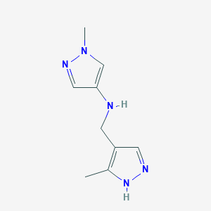 molecular formula C9H13N5 B15265172 1-methyl-N-[(3-methyl-1H-pyrazol-4-yl)methyl]-1H-pyrazol-4-amine 