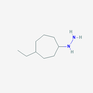 molecular formula C9H20N2 B15265176 (4-Ethylcycloheptyl)hydrazine 