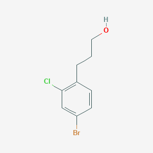 molecular formula C9H10BrClO B15265191 3-(4-Bromo-2-chlorophenyl)propan-1-ol 