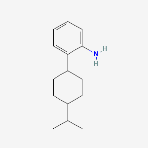 molecular formula C15H23N B15265215 2-[4-(Propan-2-yl)cyclohexyl]aniline 