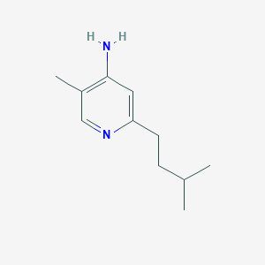 molecular formula C11H18N2 B15265217 5-Methyl-2-(3-methylbutyl)pyridin-4-amine 