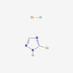 molecular formula C2H3Br2N3 B15265242 5-Bromo-1H-1,2,4-triazole hydrobromide 