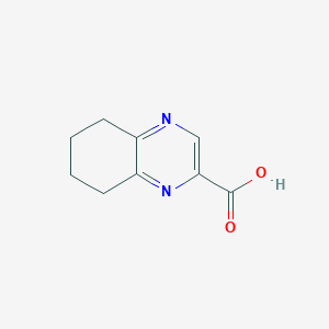 molecular formula C9H10N2O2 B15265260 5,6,7,8-Tetrahydro-quinoxaline-2-carboxylic acid 