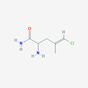 molecular formula C6H11ClN2O B15265265 2-Amino-5-chloro-4-methylpent-4-enamide 