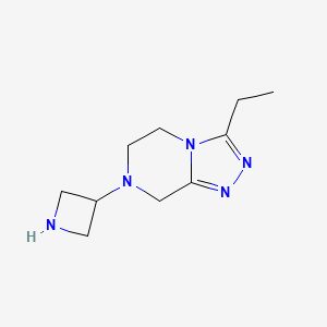 molecular formula C10H17N5 B15265266 3-{3-ethyl-5H,6H,7H,8H-[1,2,4]triazolo[4,3-a]pyrazin-7-yl}azetidine 