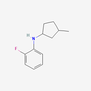 molecular formula C12H16FN B15265273 2-fluoro-N-(3-methylcyclopentyl)aniline 