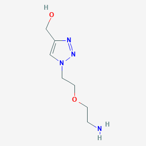 molecular formula C7H14N4O2 B15265283 {1-[2-(2-aminoethoxy)ethyl]-1H-1,2,3-triazol-4-yl}methanol 