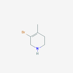 molecular formula C6H10BrN B15265329 5-Bromo-4-methyl-1,2,3,6-tetrahydropyridine 