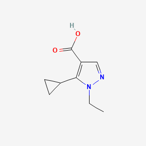 molecular formula C9H12N2O2 B1526534 5-cyclopropyl-1-ethyl-1H-pyrazole-4-carboxylic acid CAS No. 1250680-31-9