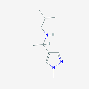 molecular formula C10H19N3 B15265379 [1-(1-Methyl-1H-pyrazol-4-yl)ethyl](2-methylpropyl)amine 
