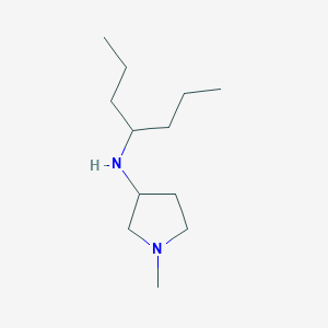 molecular formula C12H26N2 B15265386 N-(Heptan-4-yl)-1-methylpyrrolidin-3-amine 