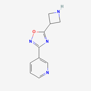 molecular formula C10H10N4O B15265403 3-[5-(Azetidin-3-yl)-1,2,4-oxadiazol-3-yl]pyridine 