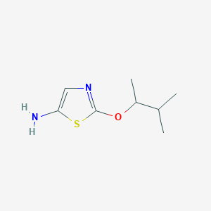 molecular formula C8H14N2OS B15265418 2-[(3-Methylbutan-2-yl)oxy]-1,3-thiazol-5-amine 
