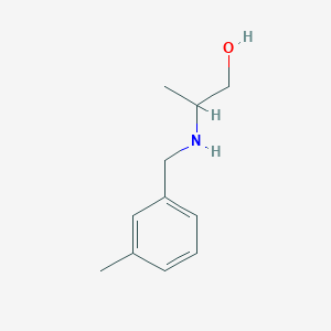 molecular formula C11H17NO B15265467 2-{[(3-Methylphenyl)methyl]amino}propan-1-ol 