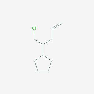 molecular formula C10H17Cl B15265469 (1-Chloropent-4-en-2-yl)cyclopentane 