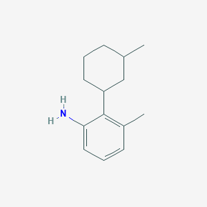 molecular formula C14H21N B15265504 3-Methyl-2-(3-methylcyclohexyl)aniline 
