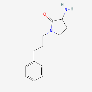 molecular formula C13H18N2O B1526553 3-Amino-1-(3-phenylpropyl)pyrrolidin-2-one CAS No. 1250707-59-5